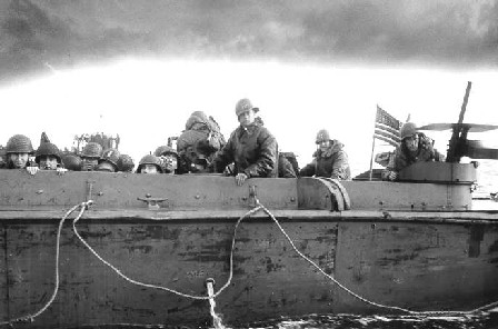 A Coast Guard LCVP on the way to Omaha Beach A Coast Guard LCVP on the way to Omaha Beach